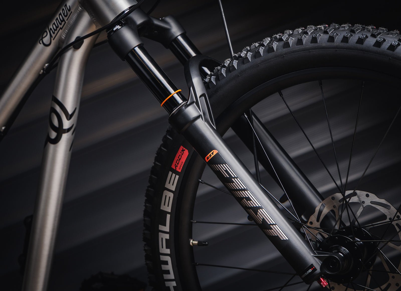 RST air suspension fork on the Early Rider Charger 24