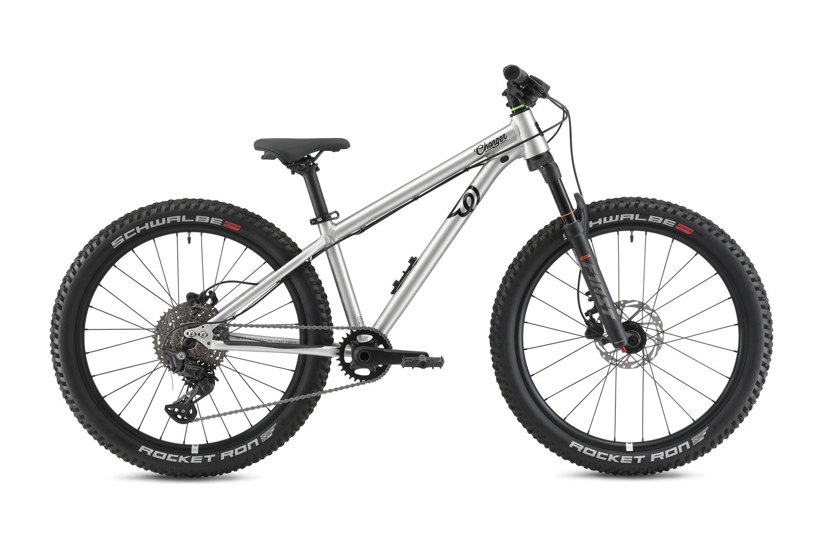 Early Rider Charger 24 kids mountain bike in Brushed Silver