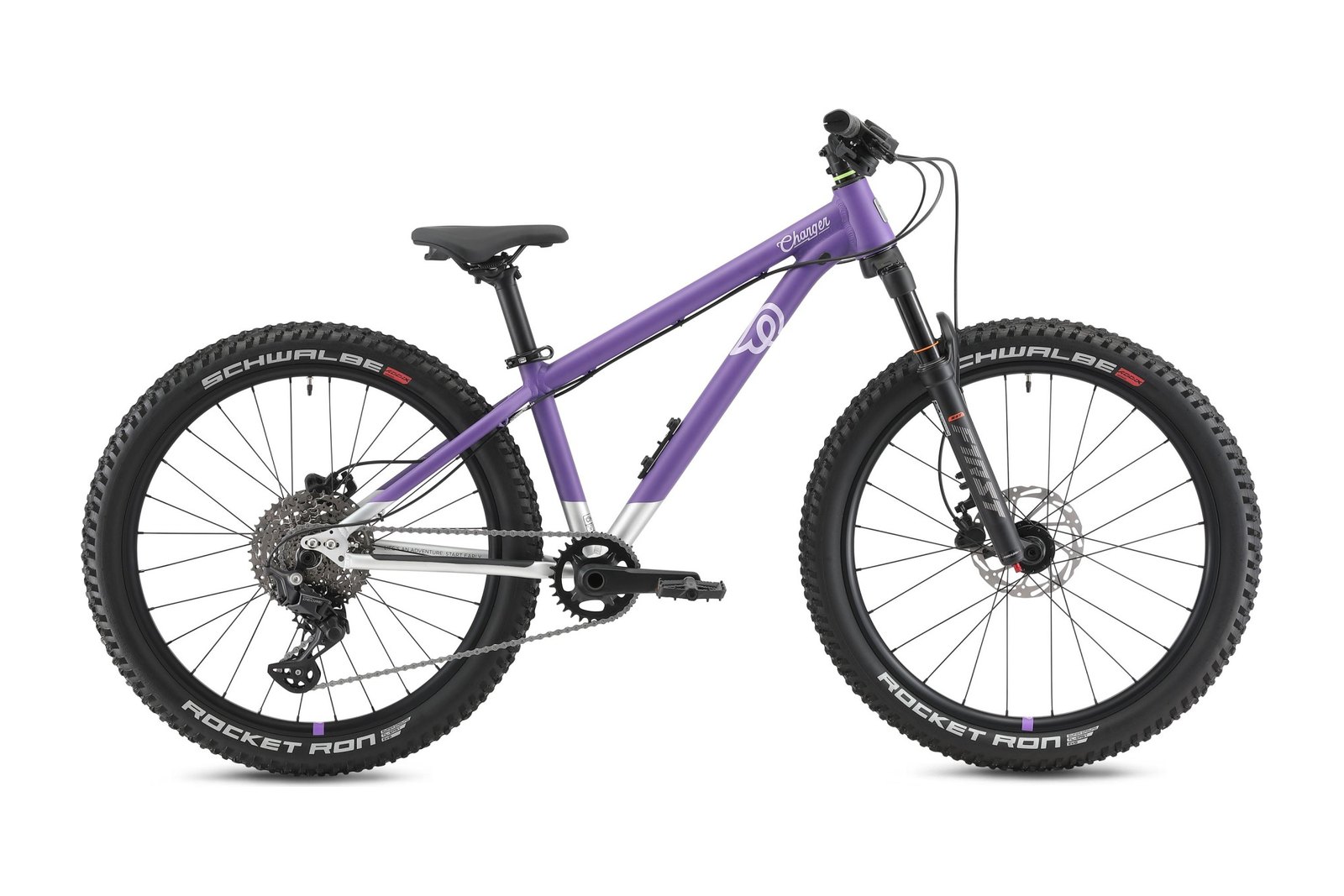 Early Rider Charger 24 kids mountain bike in Electric Purple and Brushed