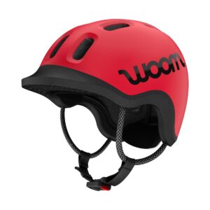 woom READY kids' helmet in woom red