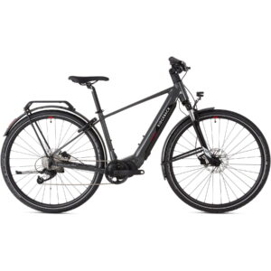 Ridgeback Advance 1 electric hybrid bike in grey, side view