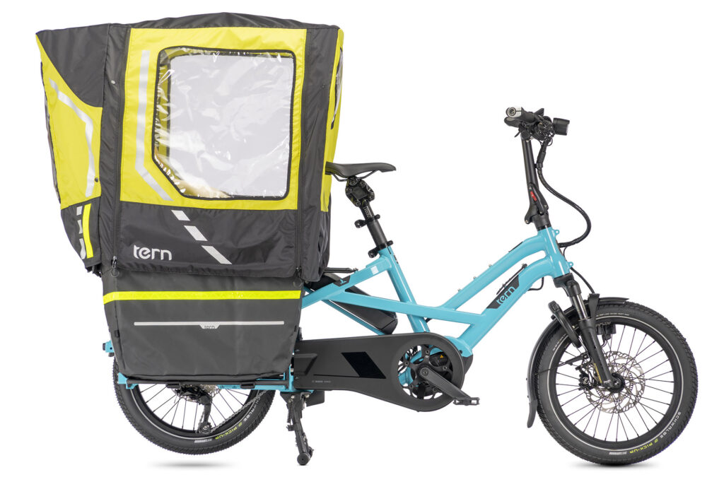 Tern GSD with the Clubhouse, Storm Box, Sun Shield and Rain Shield